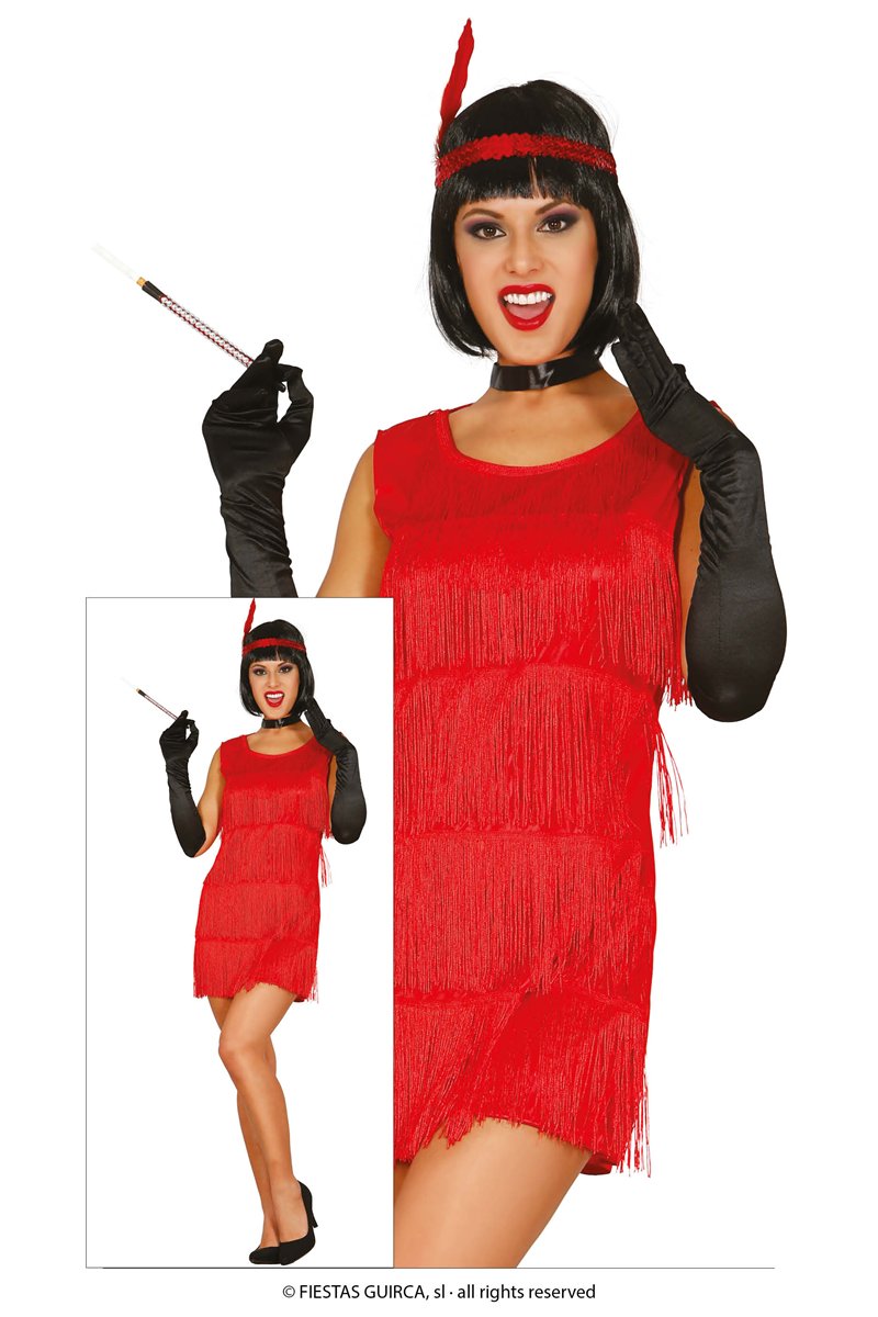 RED CHARLESTON WOMAN ADULT SIZE M 38-40