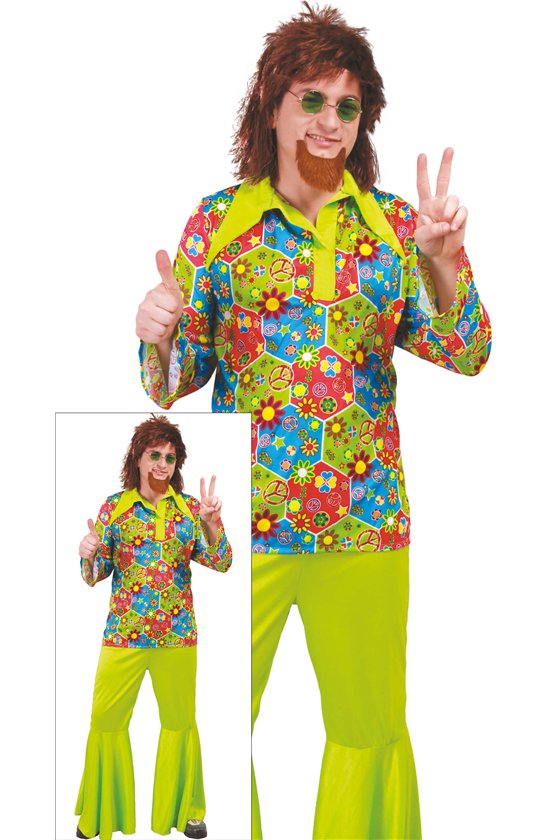 MAN FLOWER POWER ADULT SIZE L 52-54