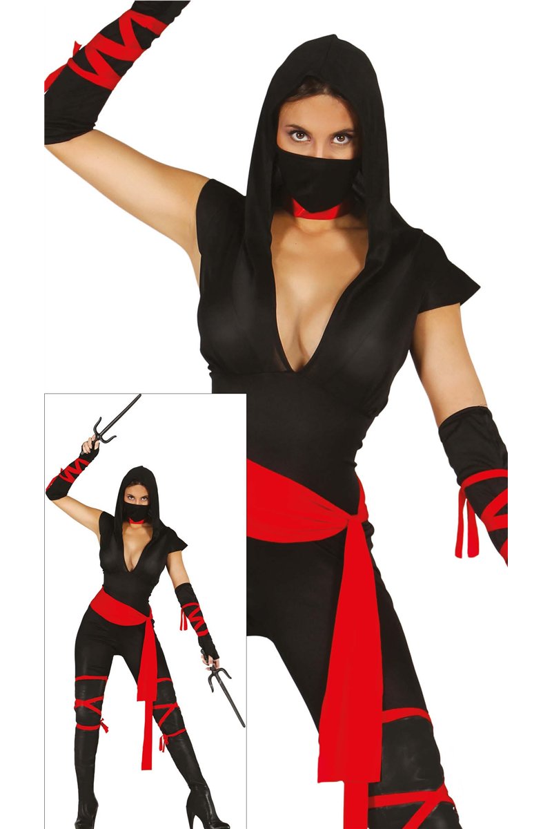 ADULT NINJA WOMAN, SIZE M 38-40