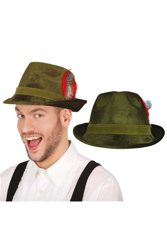 TIDAL HAT WITH FEATHER, VELVET