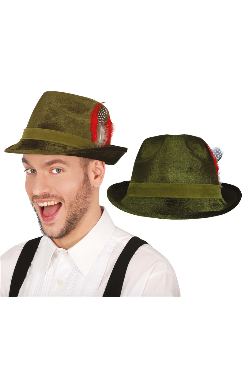 TIDAL HAT WITH FEATHER, VELVET