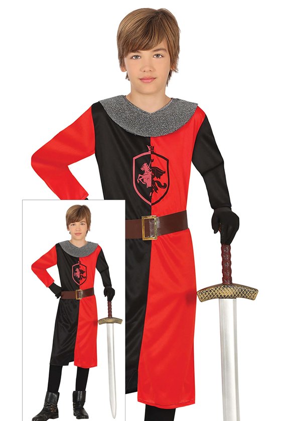 RED MEDIEVAL KNIGHT, CHILDREN, 7 - 9 YEARS OLD