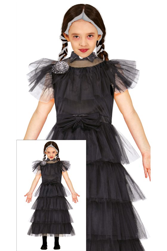 GOTHIC GIRL NIGHT QUEEN  CHILD 10 - 12 YEARS