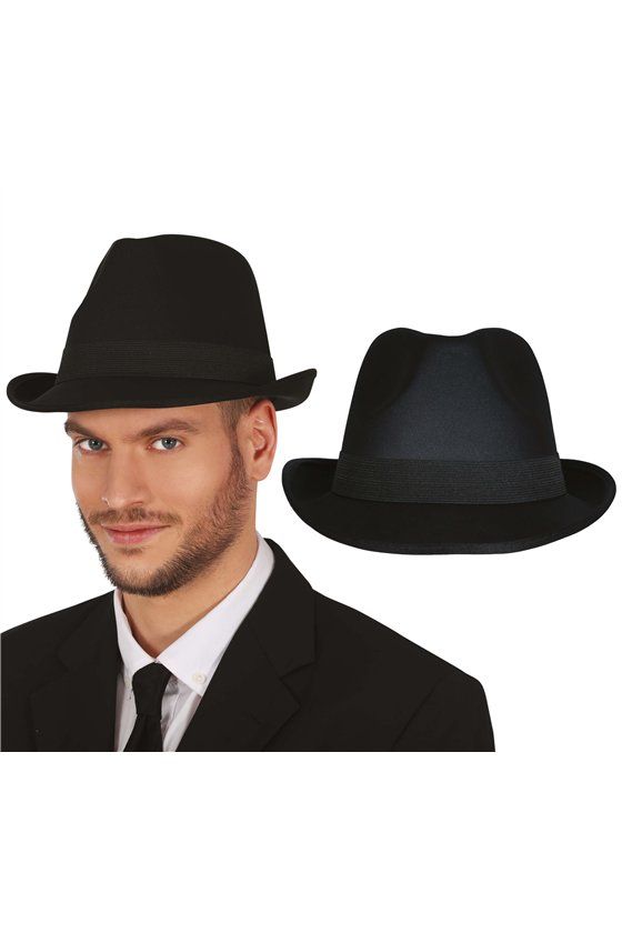 BLACK GANGSTER HAT