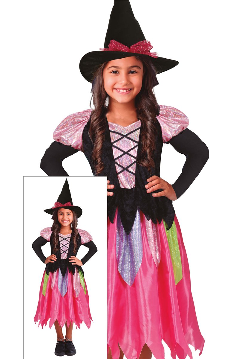 CHILD SHINY WITCH, SIZE 5-6 YEARS