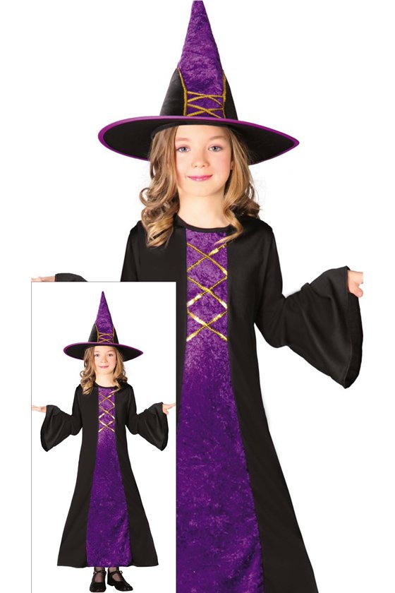 CHILD VELVET WITCH, SIZE 7-9 YEARS