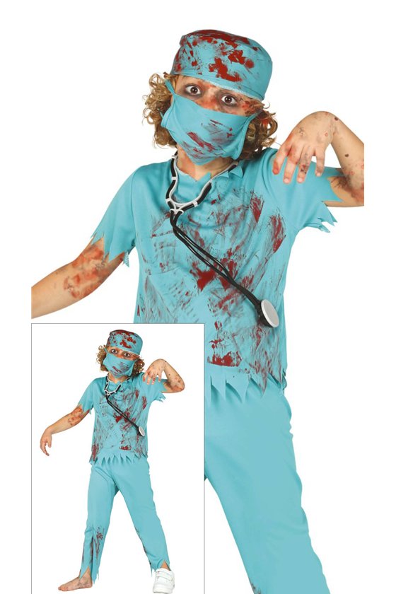 CHILD ZOMBIE SURGEON, SIZE 7-9 YEARS