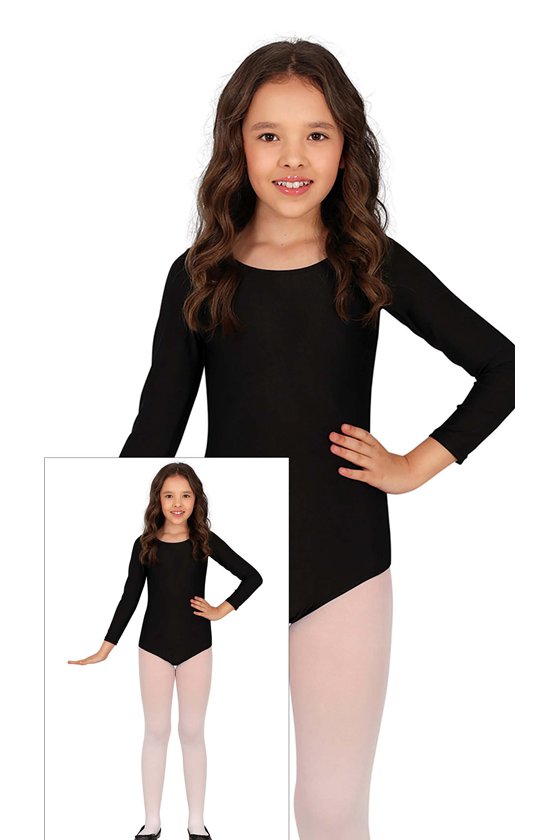 LONG SLEEVE BLACK MAILLOT INF.3-5 YEARS