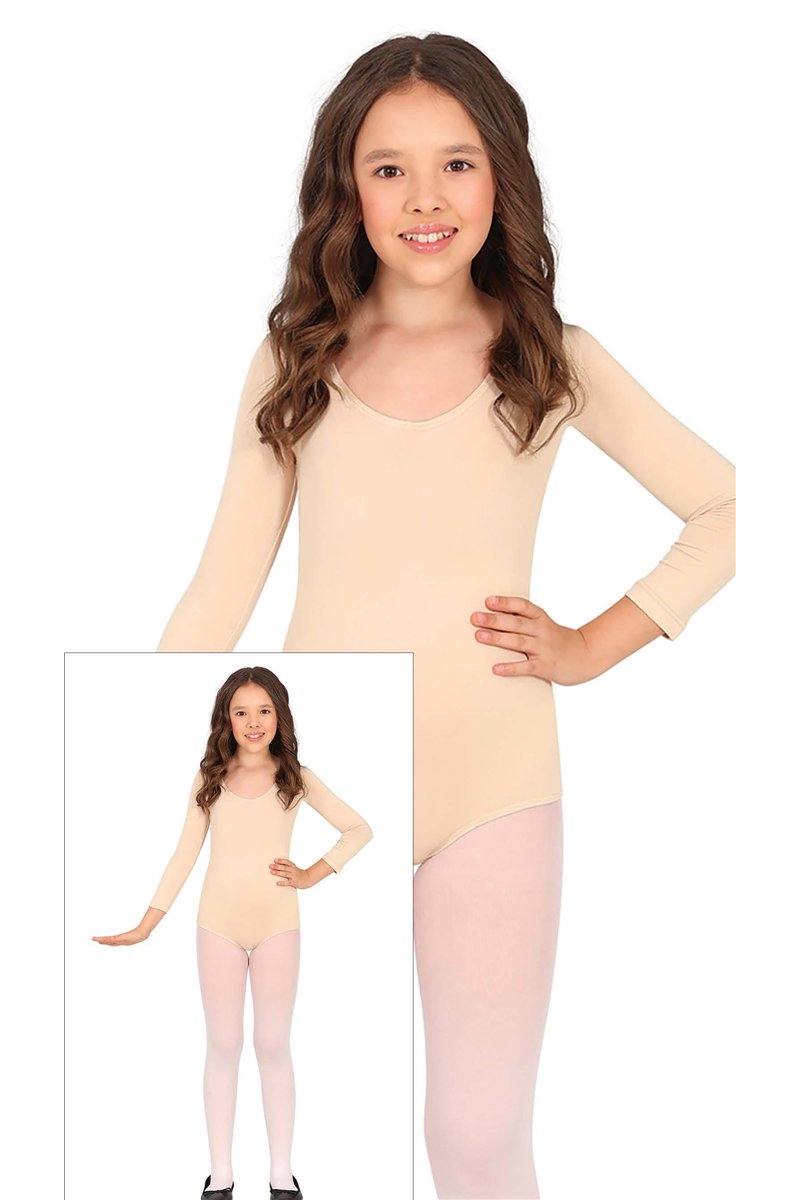 LONG SLEEVE FLESH MAILLOT INF.9-12 YEARS