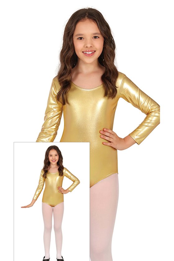 LONG SLEEVE METAL.GOLD MAILLOT INF.5-8 YEARS