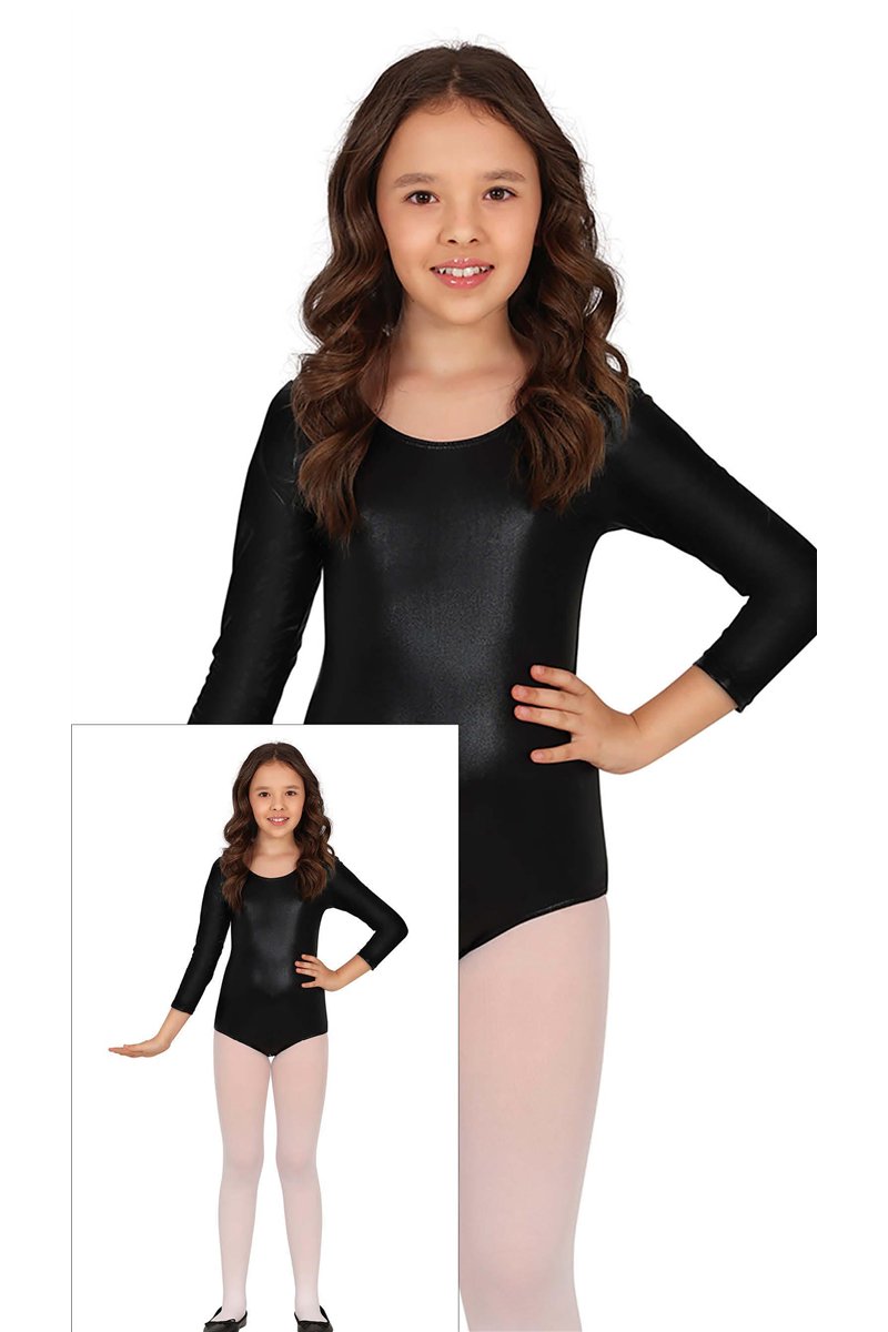 LONG SLEEVE METAL.BLACK MAILLOT INF.5-8 YEARS