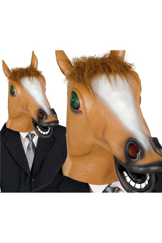 HORSE MASK WITH HAIR VINYL