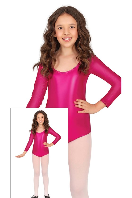LONG SLEEVE METAL.FUSCIA MAILLOT INF.5-8 YEARS