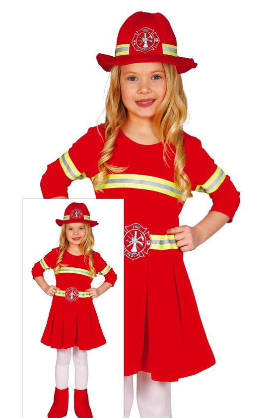 CHILD GIRL FIREFIGHTER, 3-4 YEARS