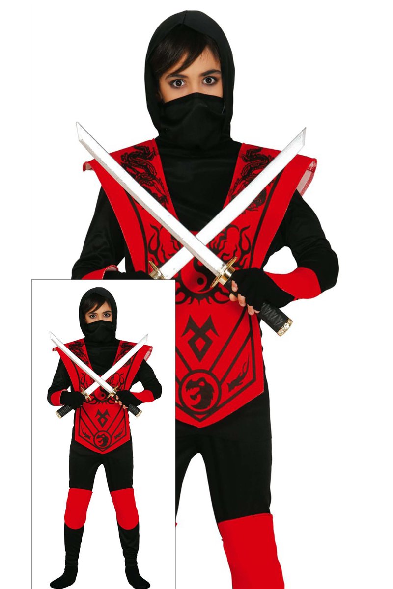 RED CHILD NINJA, 3-4 YEARS