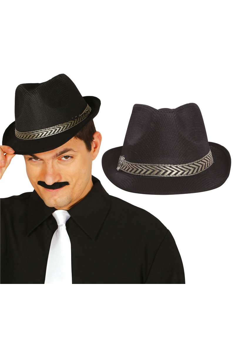 BLACK GANGSTER HAT