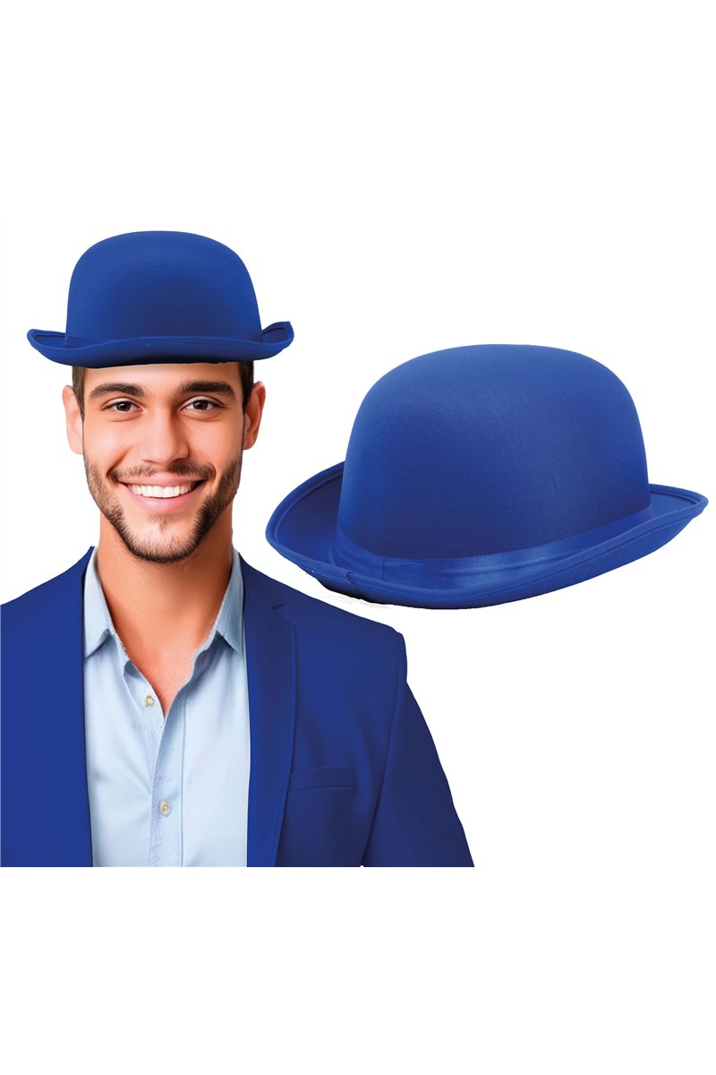 BOWLER HAT HIGH QUALITY BLUE