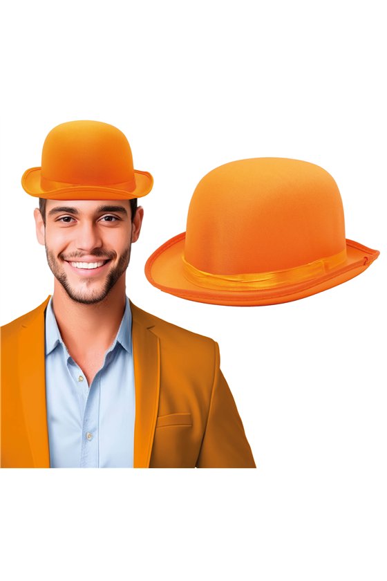 BOWLER HAT HIGH QUALITY ORANGE