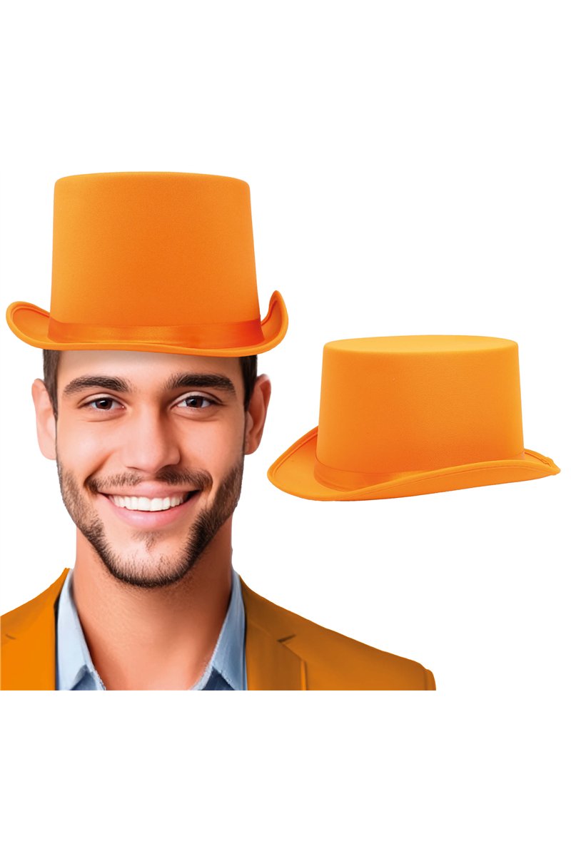 TOP HAT. HIGH QUALITY ORANGE