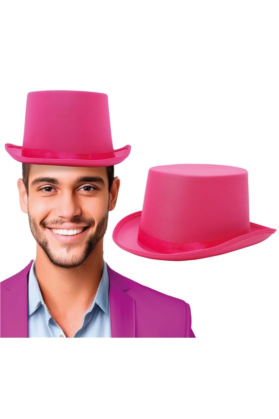 PINK HIGH QUALITY SATIN HAT