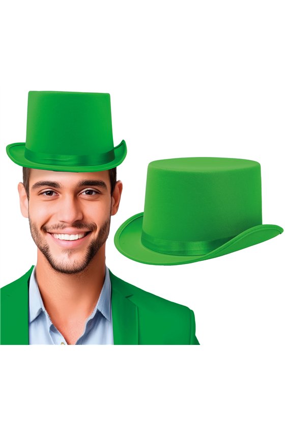 HIGH QUALITY GREEN SATIN HAT