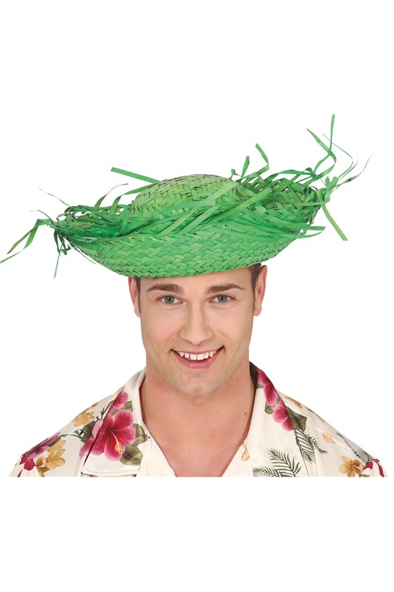 HAT SCARECROW GREEN STRAW