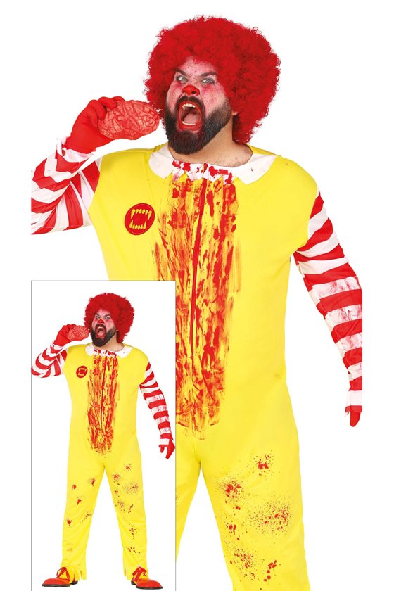BURGER CLOWN ADULT SIZE XL 54-56