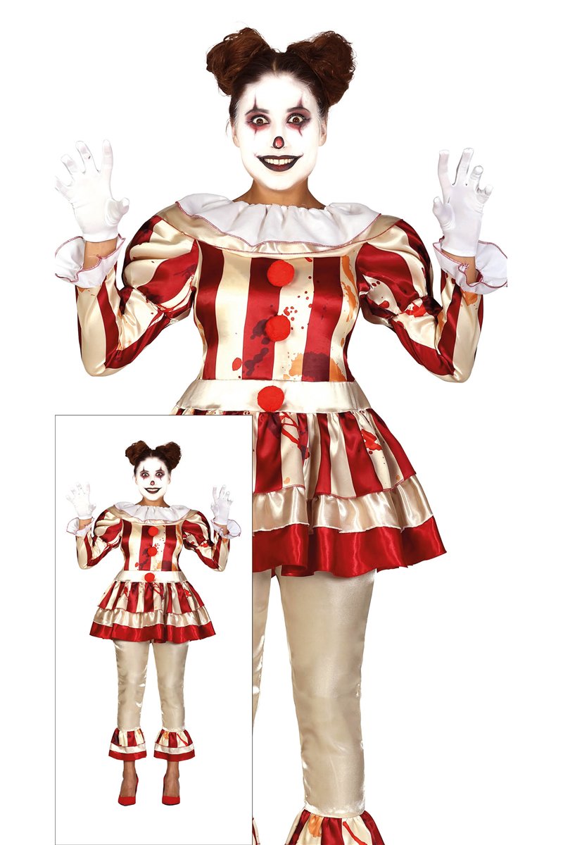 STRIPED CLOWN ADULT SIZE XL 44-46