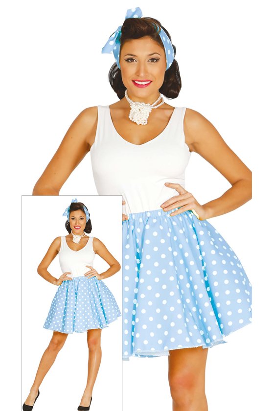 SET PIN UP AZUL CIELO ADULTA TALLA L 42-44