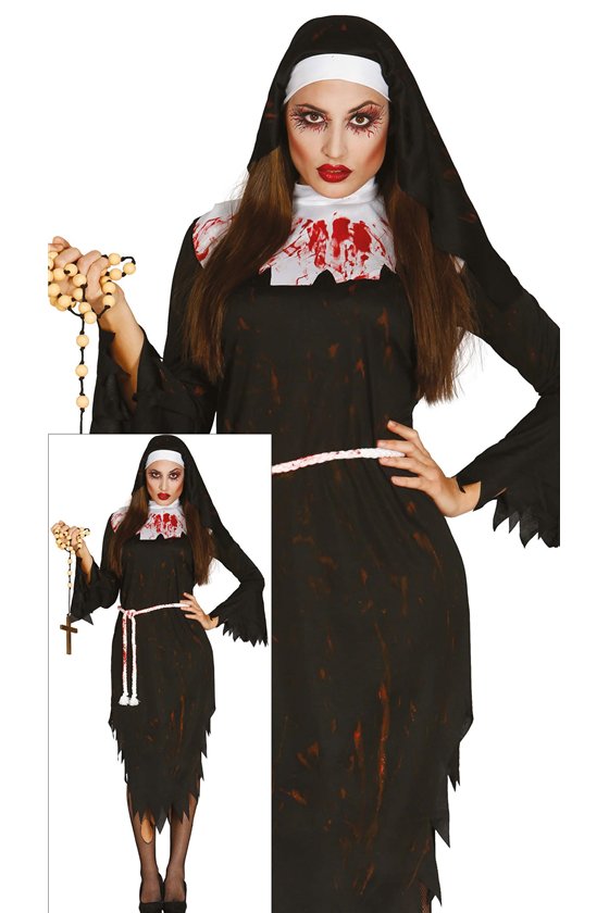 ADULT ZOMBIE NUN, SIZE L 42-44
