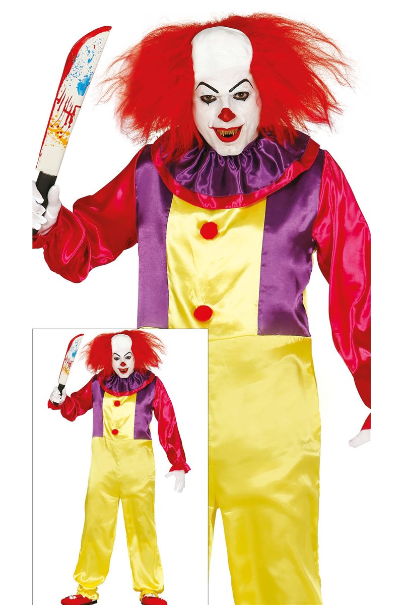 ADULT KILLER CLOWN, SIZE L 52-54