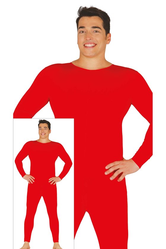 RED JUMPSUIT MEN ONE SIZE FITS ALL