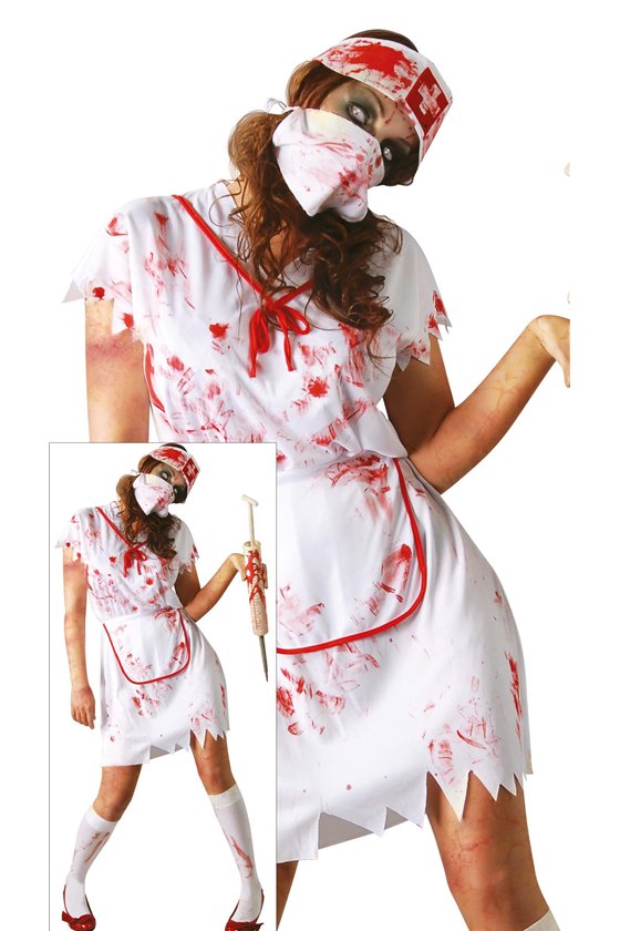 ADULT ZOMBIE NURSE, SIZE M 38-40