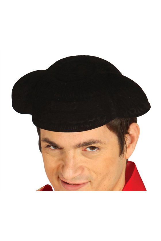 BLACK FLOCKED BULLFIGHTER'S HAT