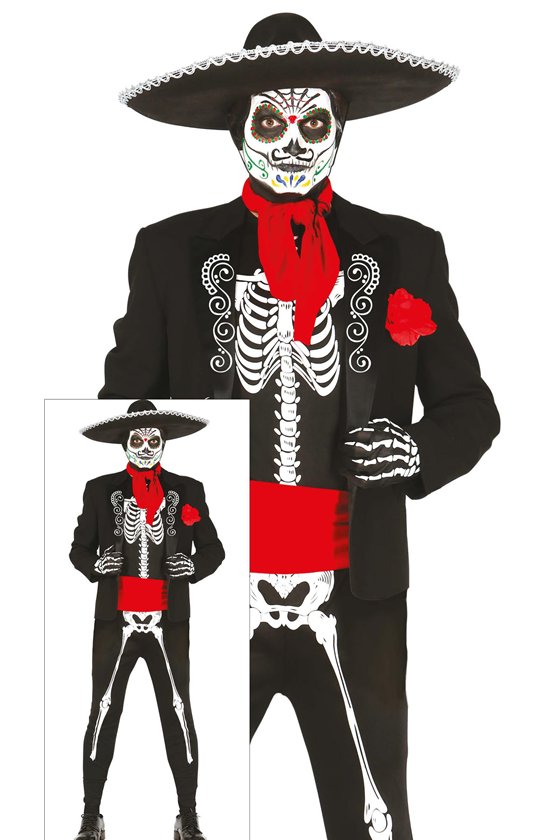 ADULT MEXICAN SKELETON, SIZE M 48-50