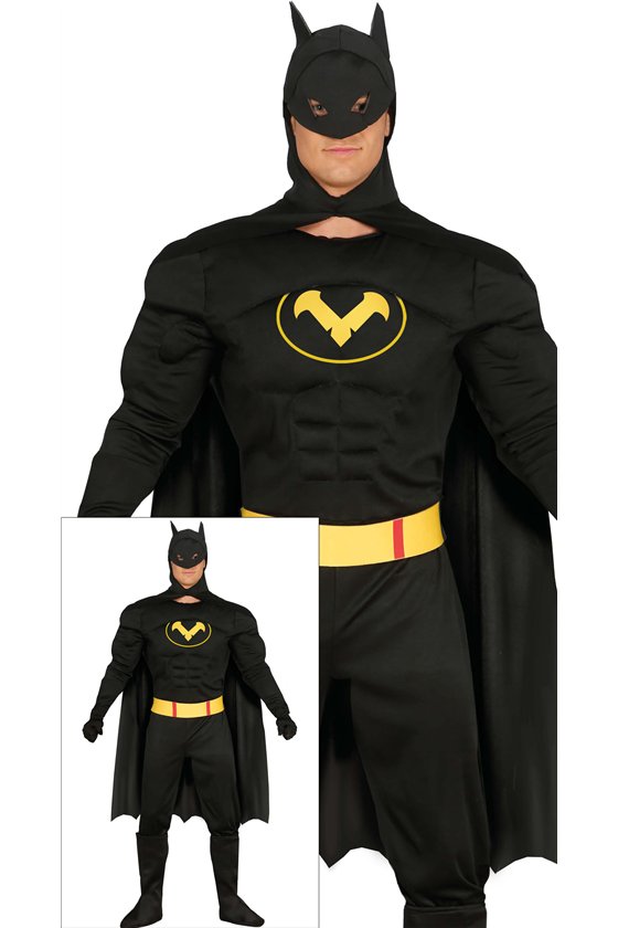 ADULT BLACK HERO, SIZE M 48-50
