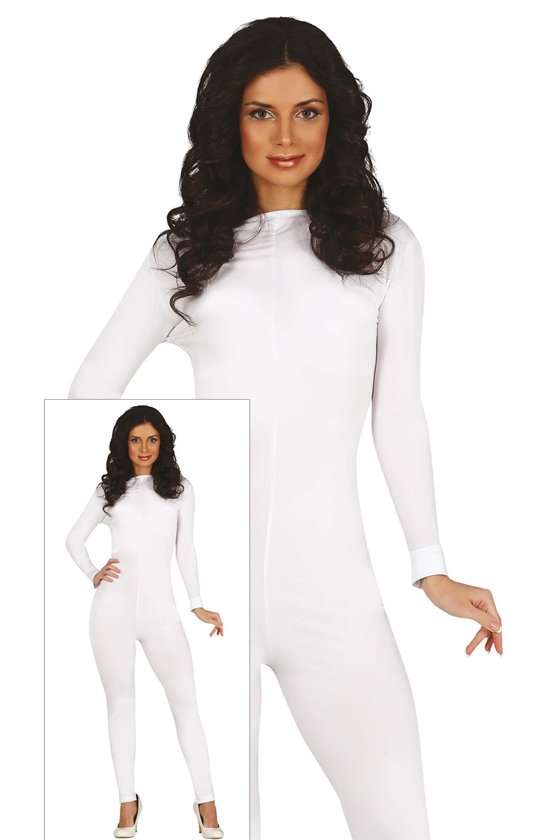 WHITE ADULT SPANDEX SUIT SIZE M-L 38-44 