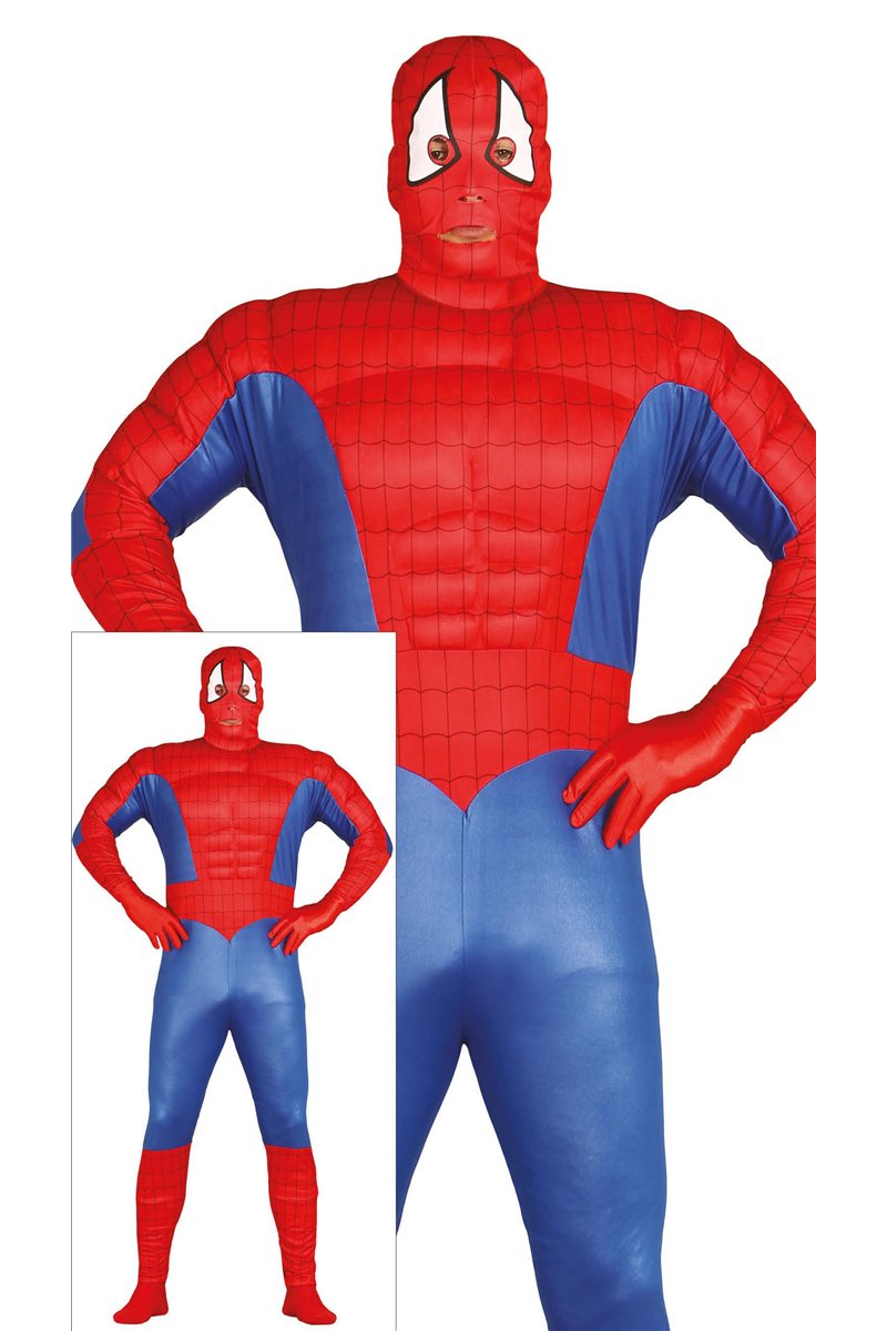 ADULT MUSCLED SUPERHERO, SIZE M 48-50