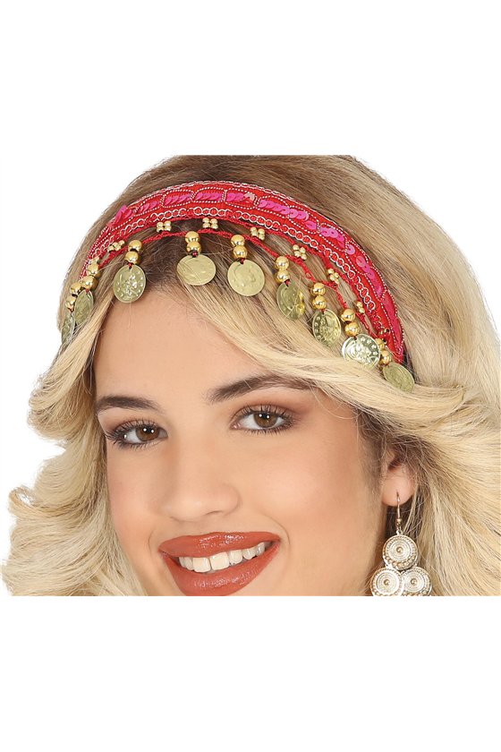 COINS HEADBAND, RED
