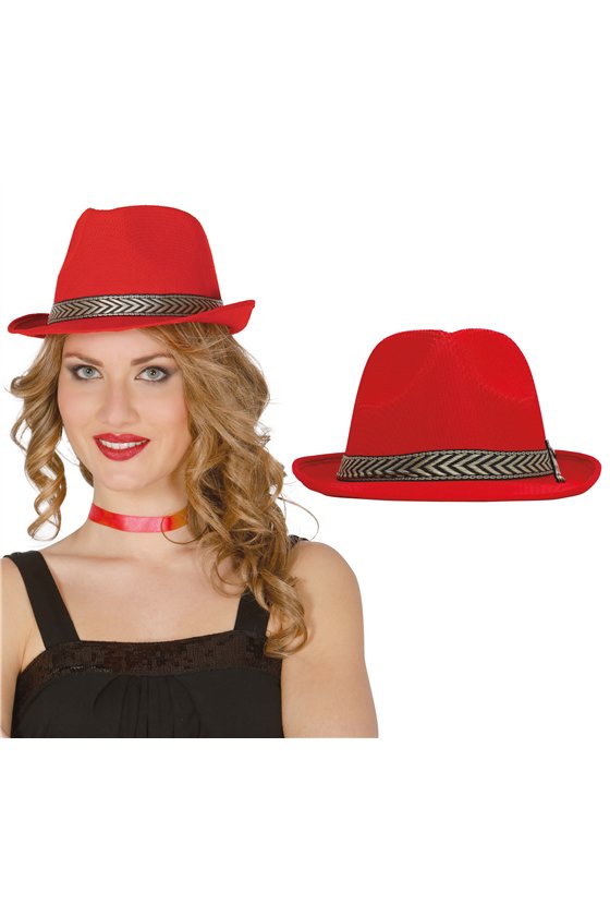 RED GANGSTER HAT