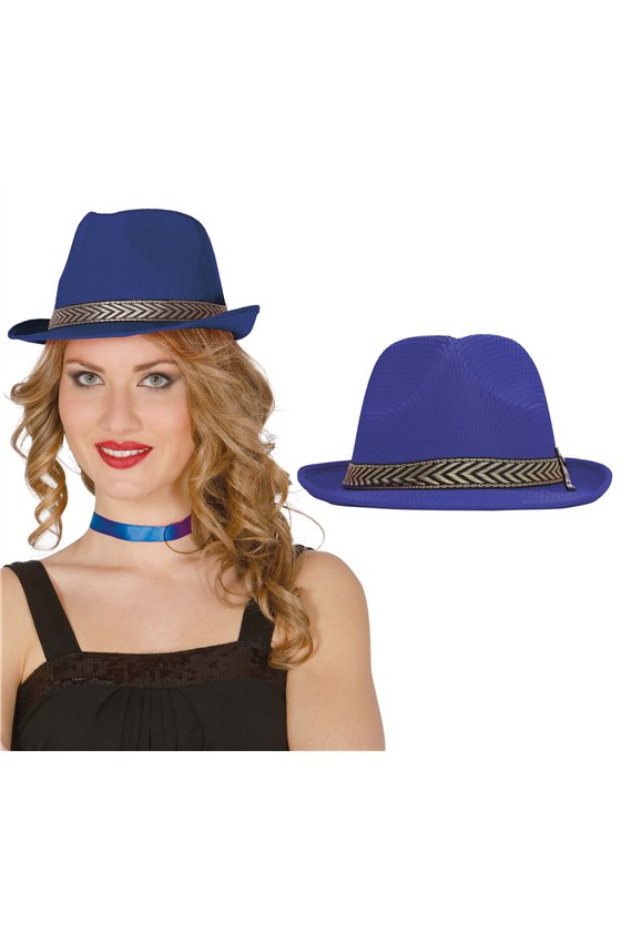 BLUE GANGSTER HAT