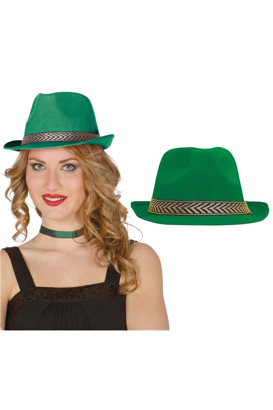 GREEN GANGSTER HAT