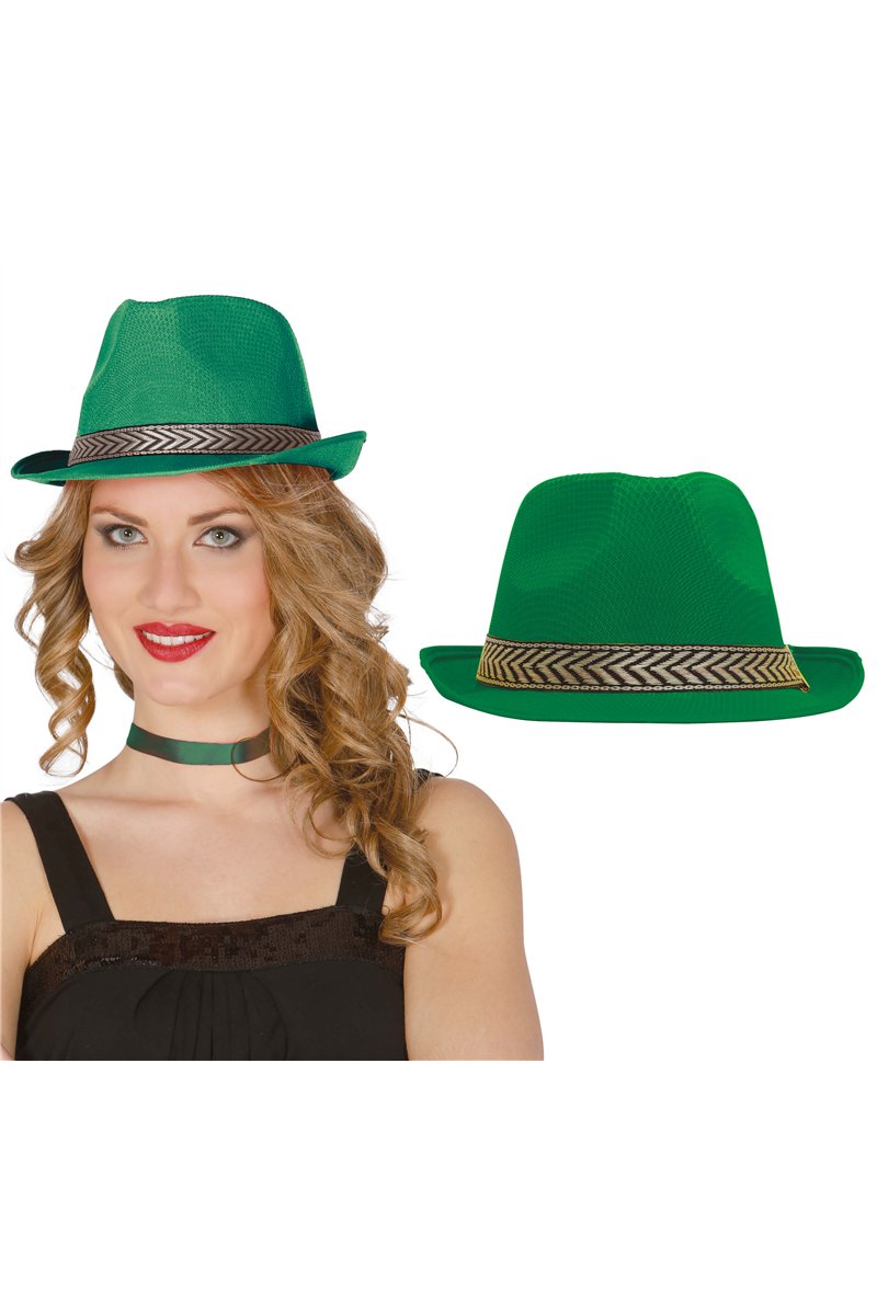 GREEN GANGSTER HAT