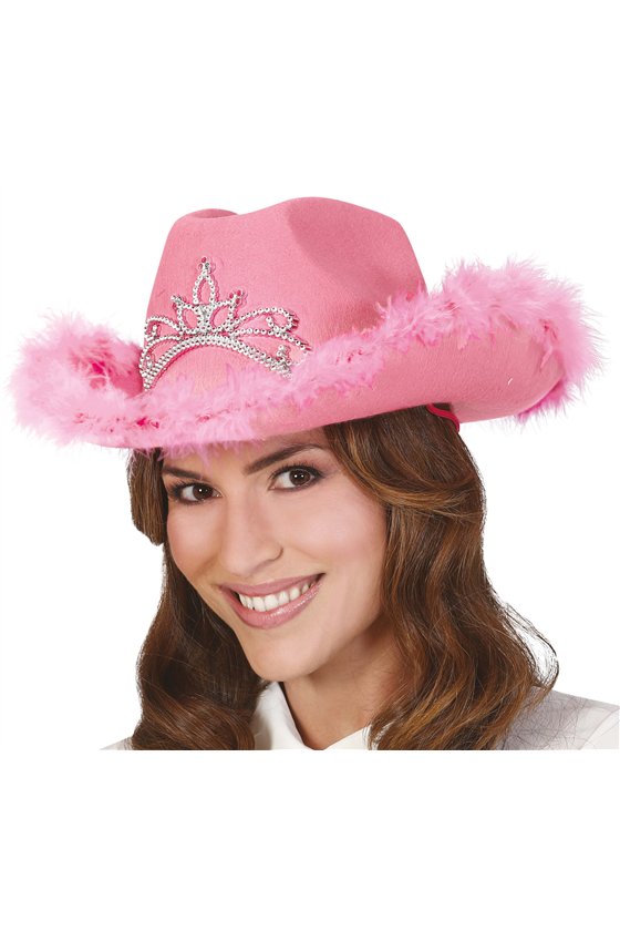 PINK COWBOY HAT WITH HEADBAND