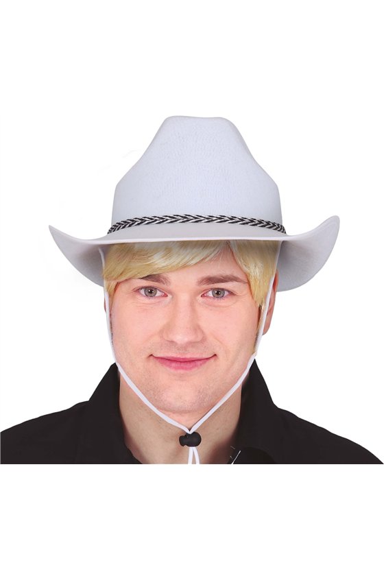WHITE FELT COWBOY HAT