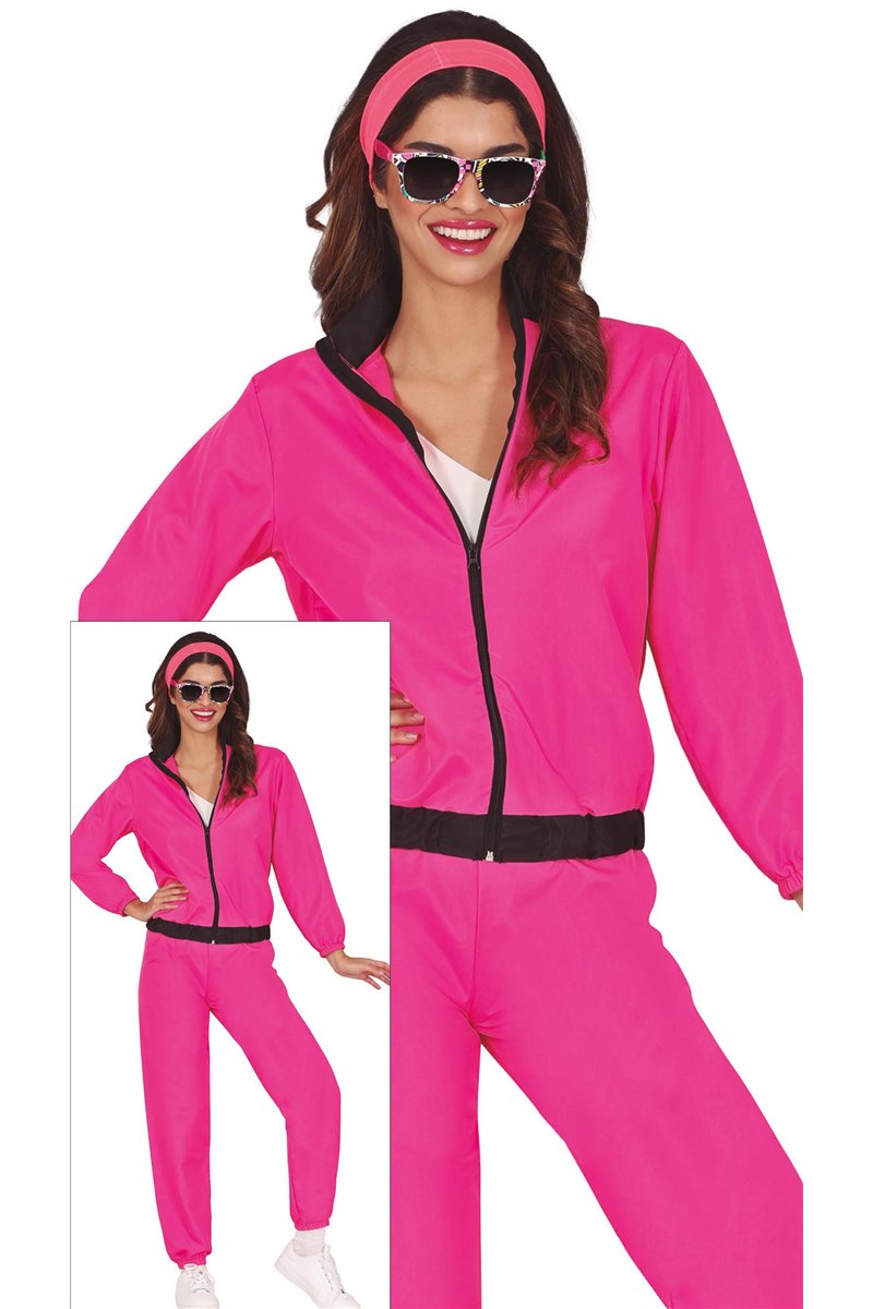 PINK NEON TRACKSUIT, ADULT, 38 - 40 (M)