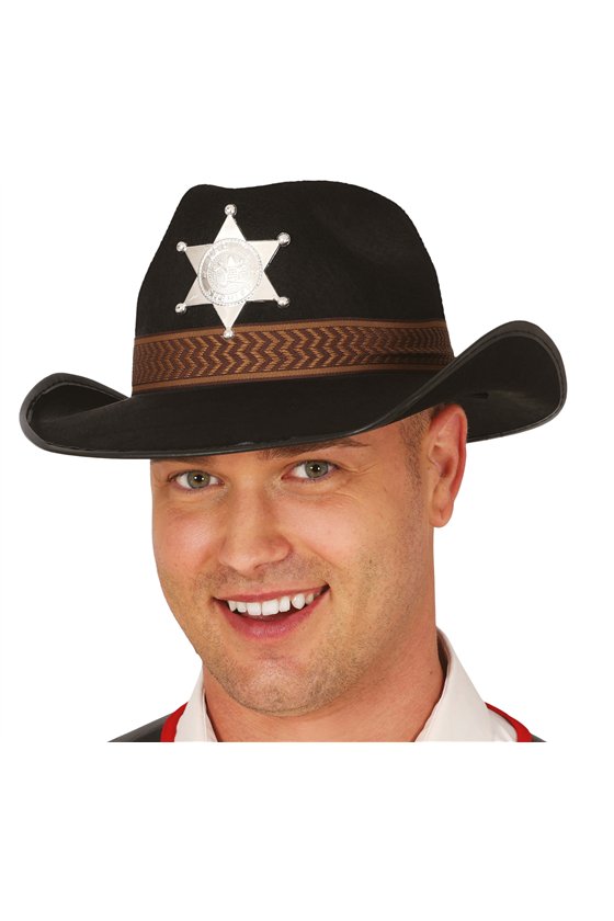 BLACK FELT SHERIFF HAT