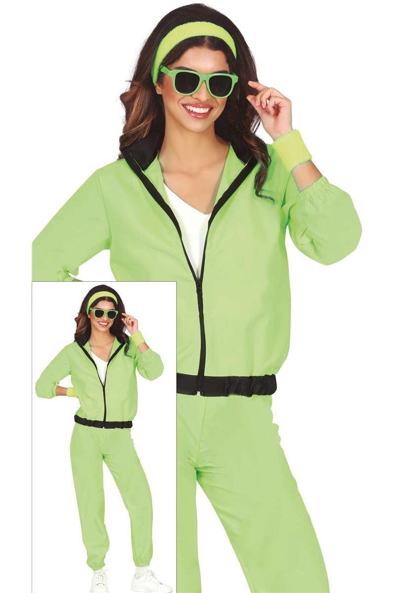 GREEN NEON TRACKSUIT, ADULT, 38 - 40 (M)