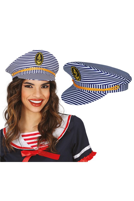 STRIPED CAPTAIN HAT, ADULTS