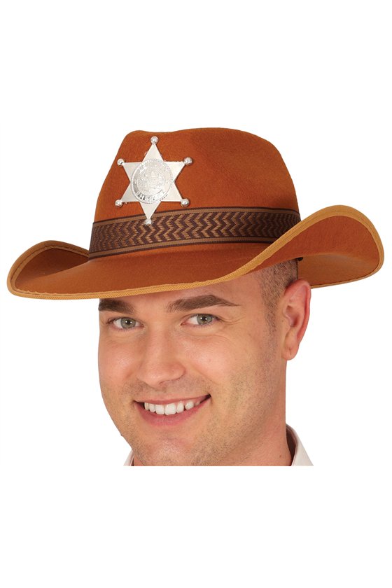 BROWN FELT SHERIFF HAT
